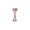Bas fins grande taille nylon blancs jarretières dentelle 